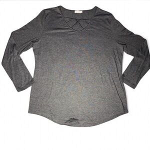 Halife Charcoal Long Sleeve Women's Top